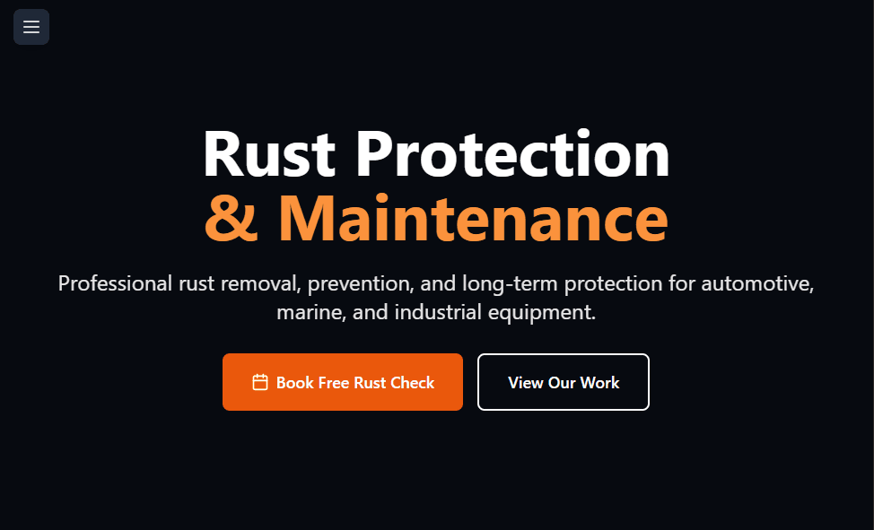 Rust Protection & Maintenance - Custom web development project by AppsShowroom Scotland