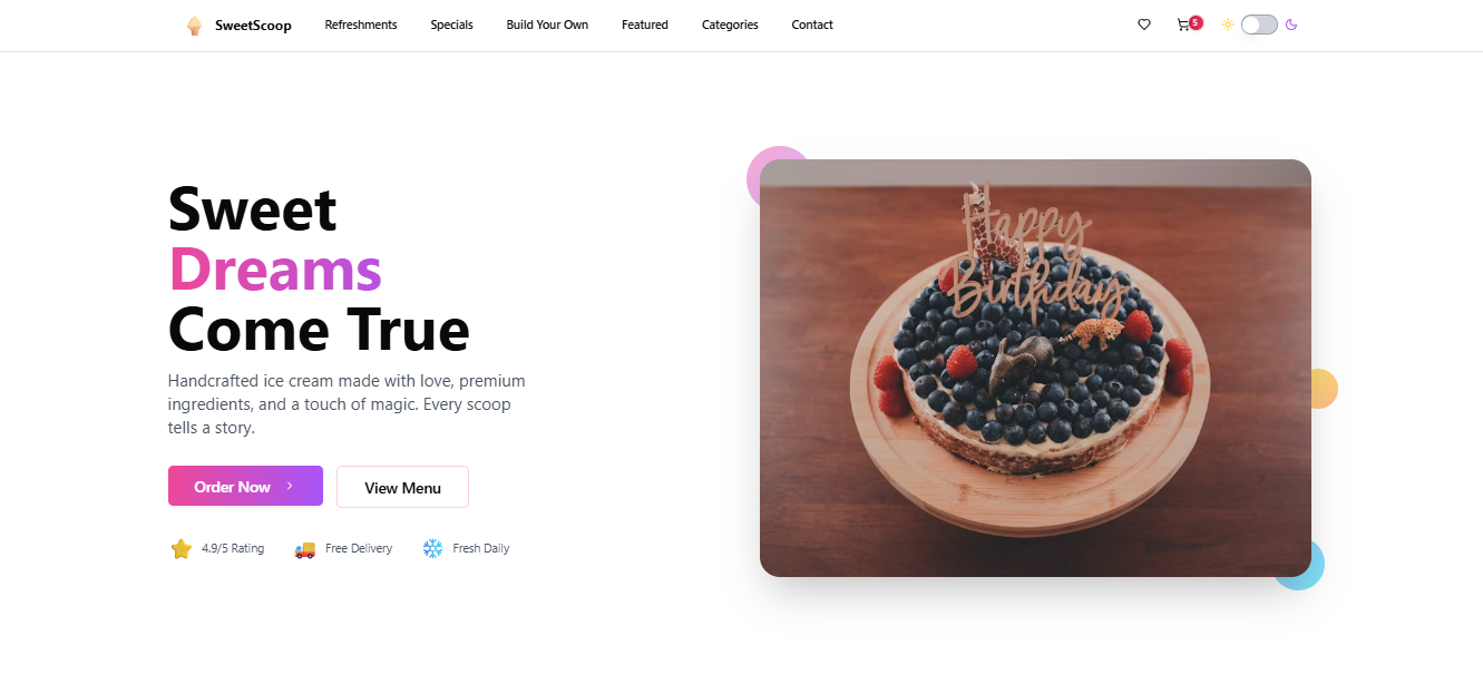 SweetScoop Ice Cream Shop